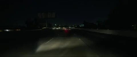 Driving at Night Stock Footage 155550916