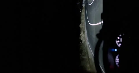 Driving on the night highway Stock Footage 232015533