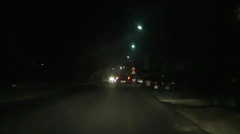 Driving at night. POV. Stock Footage 11525326