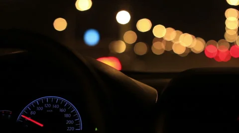 Driving in the night on the road,Beijing Stock Footage 40650367