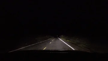 Driving at Night in Rural Newfoundland Stock Footage 86000437