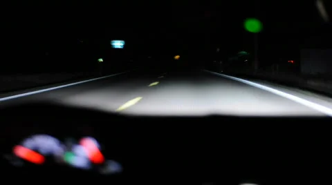 Driving At Night Timelapse Stock Footage 681704