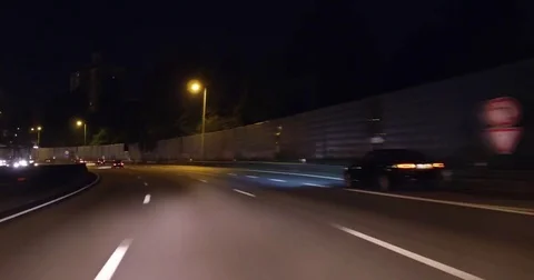 Driving at night  - VCI Arrabida Stock Footage 78782271