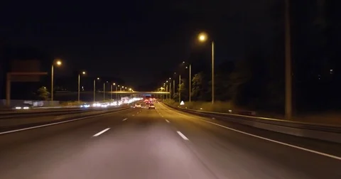 Driving at night  - VCI Stock Footage 78782274