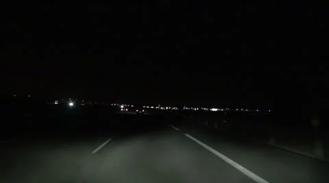 Driving night very fast Stock Footage 24898395