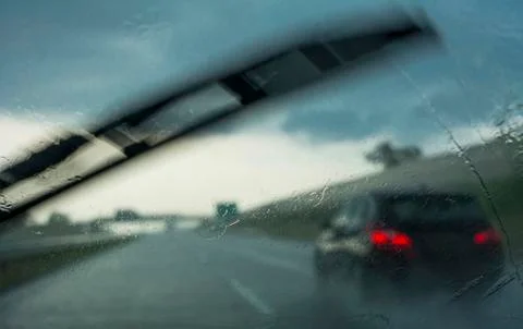 Driving with no visibility Stock Photos
