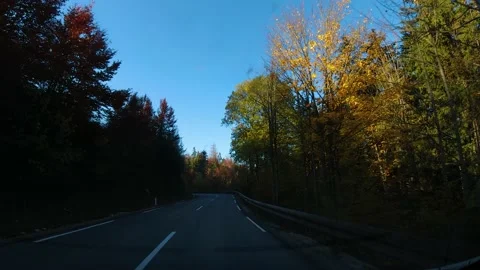 Driving o curved mountain road in Slovenia Stock Footage 171182811