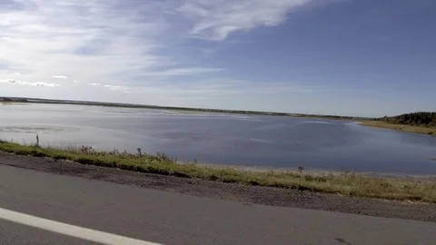 Driving by the Ocean Stock Footage 90927913