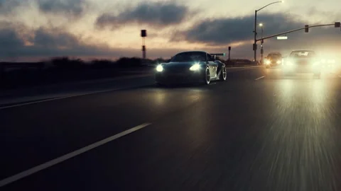 Driving By The Ocean Stock Footage 136270436