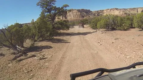 Driving offroad 4x4 beautiful desert landscape POV HD Stock Footage
