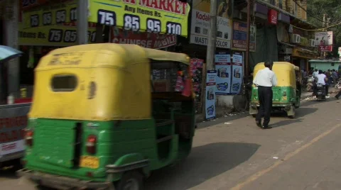 Driving in Old Delhi Stock Footage 222138