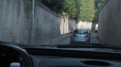 Driving on an Old Roman Road Stock Footage 36777520