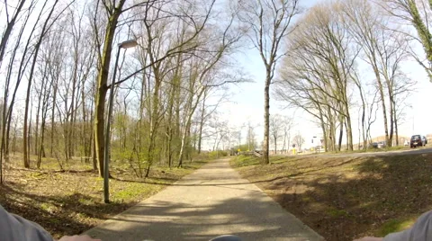 Driving oldtimer moped on sunny day Video stock 49087130