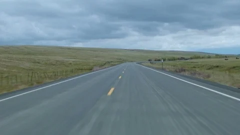 Driving on open empty road highway 3 Wallowas Oregon 3 Stock Footage 81652920