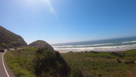 Driving Oregon Shoreline 库存影片 117063320