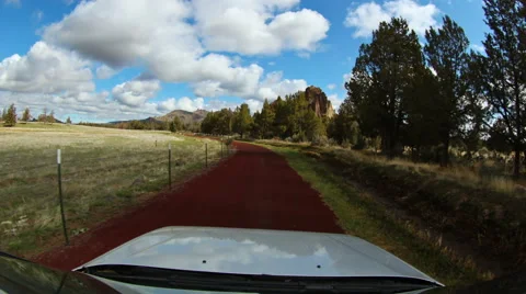 Driving Oregon Smith Rock Stock Footage 56222318