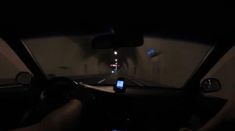 Driving Out of Tunnel Stock Footage 24674780