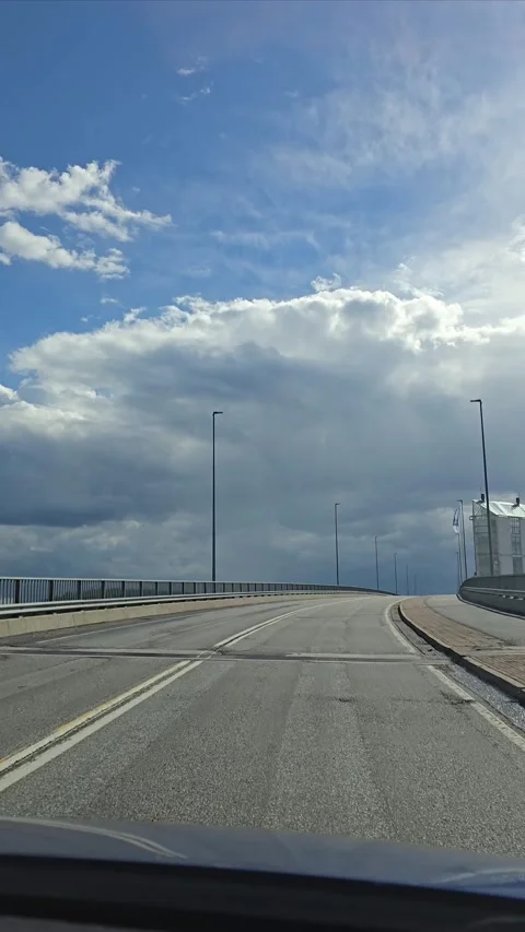 Driving over a bridge Stock Footage 289403147
