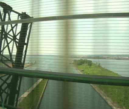 Driving over bridge Saut-Sainte Marie Video stock 21814271