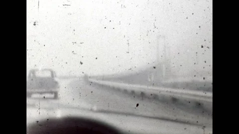 Driving Over Delaware Memorial Bridge 1950's Stock-Footage 170612085