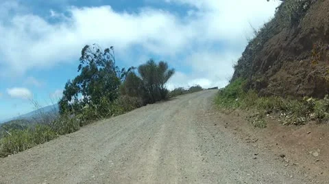 Driving Over A Dirt Road Stock Footage 11336053