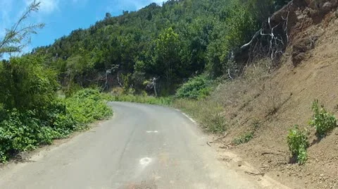 Driving Over A Dirt Road Stock Footage 11336294