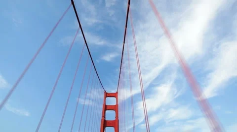 Driving Over Golden Gate Bridge in San Francisco, California Stock Footage