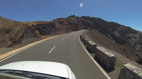 Driving over the mountains Stock Footage 64594046