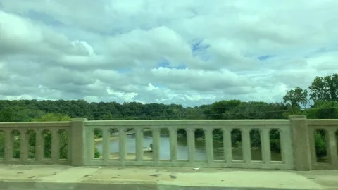 Driving Over Rappahannock River Bridge Rapids Fredericksburg VA 4K 스톡 동영상 210860672