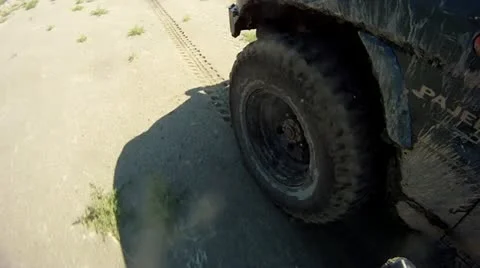 Driving over sand Stock Footage 14808267