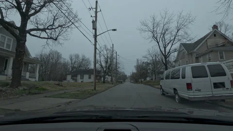 Driving on a overcast day Video stock 158248477