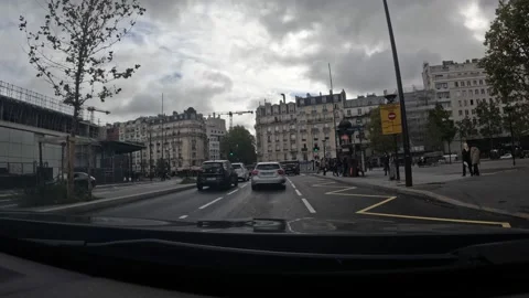 Driving in Paris - timelapse 1 Stock Footage 232830333