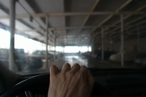 Driving In Parking 写真素材