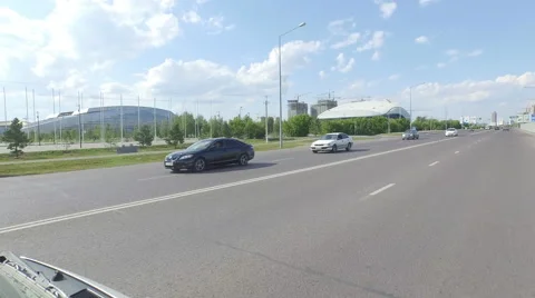 Driving past Astana Arena Stock Footage 59556441