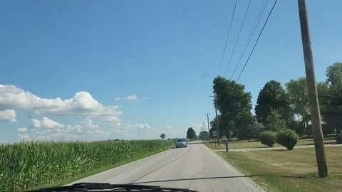 Driving Past Corn Fields Stock Footage 201434016