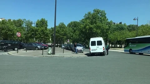 Driving Past Eiffel Tower Stock Footage 77581817