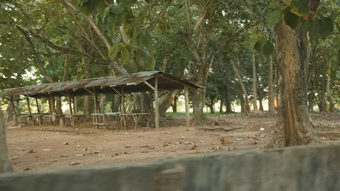 Driving Past a Hut in a Third World Country Stock Footage 128656637