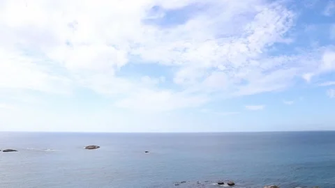 Driving past the ocean Video stock 153657540