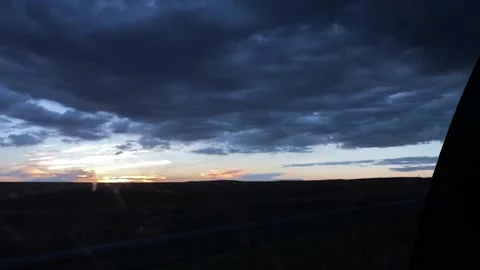 Driving past a sunset 2 Video stock 153410959