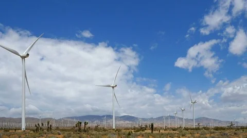 Driving Past A Wind Farm Vídeo Stock 76504765