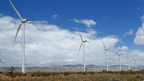Driving Past A Wind Farm 스톡 동영상 114087729