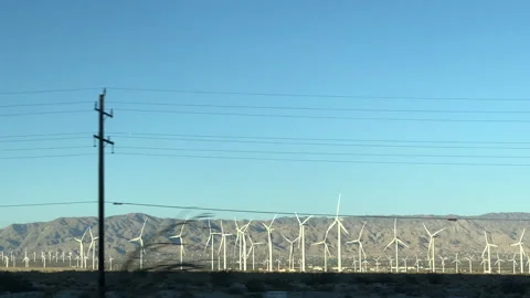 Driving Past Wind Farm 動画素材 196134228
