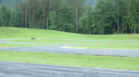 Driving on the path which was surrounded  by the green nature Stock Footage 54111906