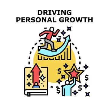 Driving personal growth vector concept illustration Stock Illustration