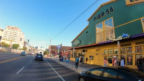 Driving Pier 56 Seattle 動画素材 116818623