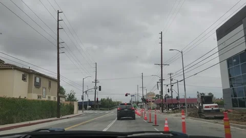 Driving Pitstop Burger Los Angeles California Street Stock Footage 244730874