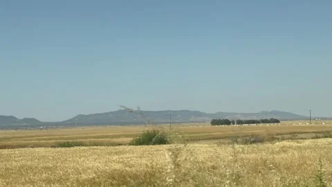 Driving plate of agricultural fields and Kyrenia mountain. Road trip in Cyprus. Stock Footage 336002905