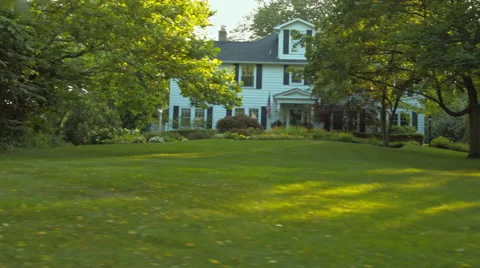 Driving plate: Mid West upscale neighborhood, left side 6 4K Stock Footage 45591332