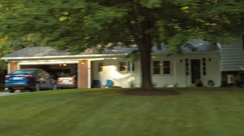 Driving plate: Mid West upscale neighborhood, right side 2 4K Stock Footage 45594378