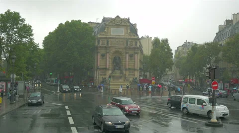 Driving plate of Paris street Stock Footage 43654953